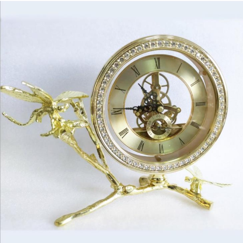 лёгкий роскошь креативный мода мода металлические часы американский современный Тайчжун рабочий стол спальня тумбочка кабинет кабинет колокол мягкий